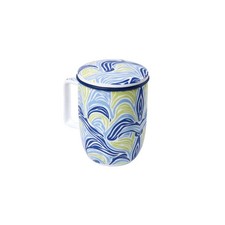 - Tea Cup with Filter and Lid - Harmony Tahiti Mug - Made of Po...
