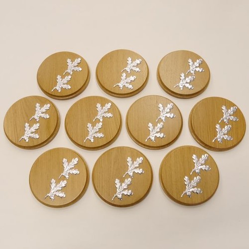 10x keilerschilder rond chêne - rond,