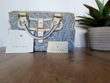 CELINE Boogie Bag Authentic– Y2K Vintage Monogram macadam – Light Blue 