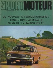 SPORT MOTEUR 159 1969 ESSAI