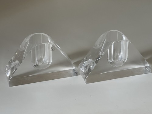 Paire vases plexiglass vintage - plexiglass,
