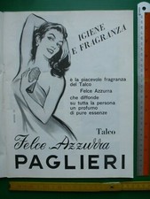 Advertising PAGLIERI Talc Blue Felce SUMMARY 32 - 1955