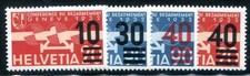 SWISS 1936 291-293, 310 ** MINT IMPECCABLE AIRMAIL PRINTS (I3605