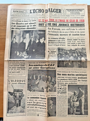 Echo alger 12mai 1959 - alger, du