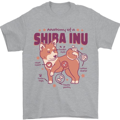 Shiba inu anatomie - shiba, t-shirt