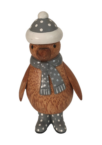 Figurine pingouin bois - en, dcuk