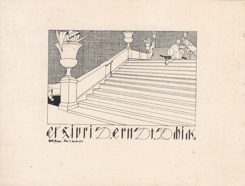 Exlibris livre plaque klischee - exlibris,