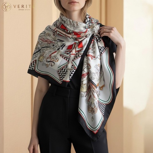 Rare vintage foulard soie - vintage,