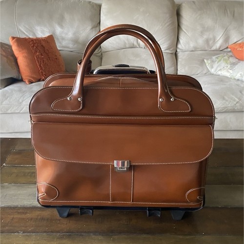 Mcklein brown leather rolling - mcklein,