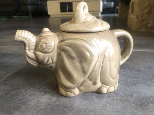 Théière éléphant grise - , en