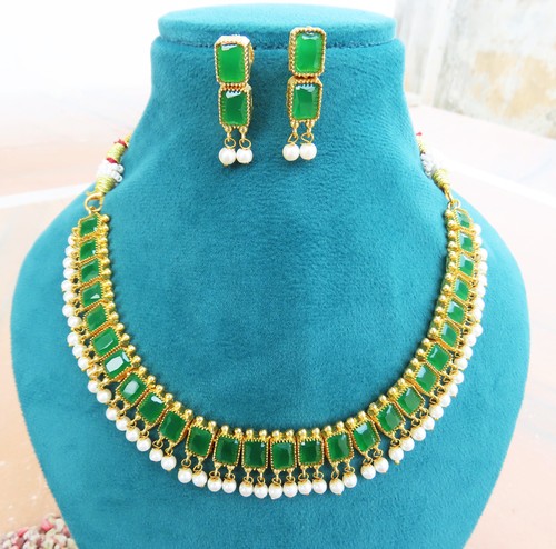 Parure collier dorée - parure, or