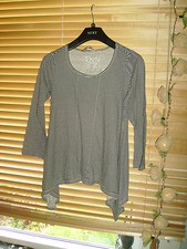 ourlet forme haut rayé bleu