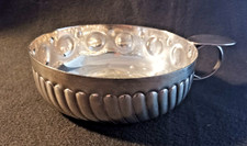 Grand tastevin en métal argenté