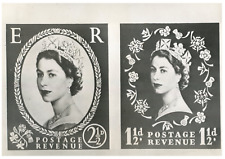 Vintage Silver L&#039;Effigy of Queen Elizabeth Stamps Photograph p