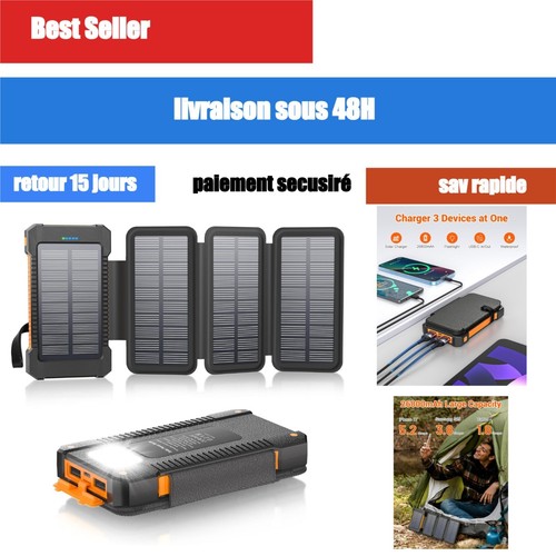 Chargeur solaire 26800mah - solaire,