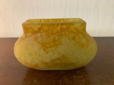 Daum Amber Yellow Crystal Vase
