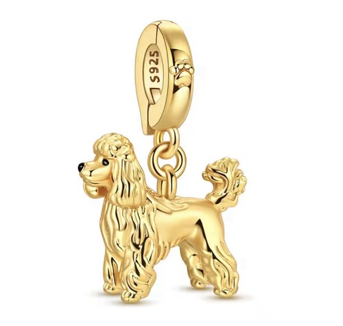 Pendentif breloque caniche - pendentif,