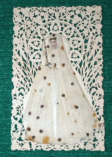 Carte religieuse dentelle - en,
