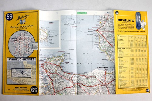 Carte michelin 1964 59 - carte, n°59