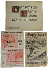 Chansons de France Pour Les Enfants Piano Music Booklet & Les Deux Cultures 1916