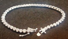 VTG STERLING SILVER BRACELET WITH MARCASSITES 925% 