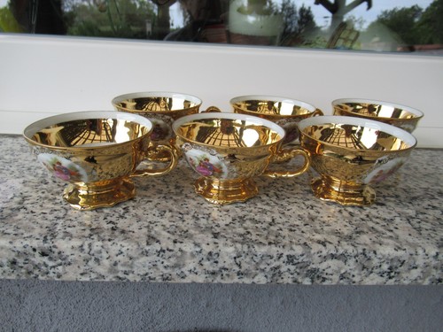 Tasses moka doré couple - 6,