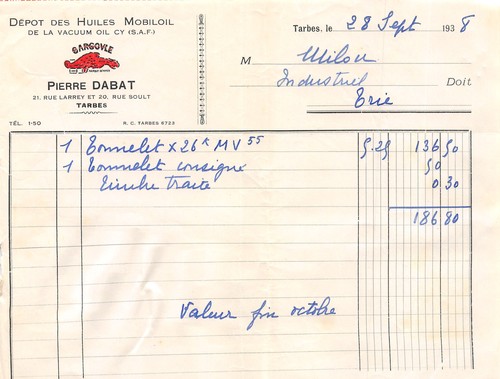 1938 depot des huiles mobiloil - 1938,