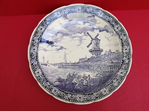 Grand plat décor delft - plat,