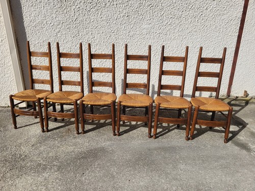 Serie chaises paillees - 6,