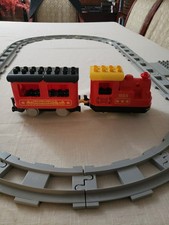 LEGO Duplo Motorized Locomotive Train & Passenger Car +20 Track Pieces WORKS!