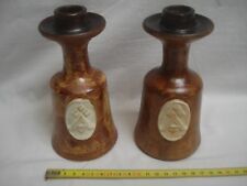 2 sandstone candles by Bouffioulx Belgium Armogres 1960 (ref R65)