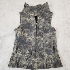 Buddhaful Camouflaged Vest Unisex Full Zip Lining Large