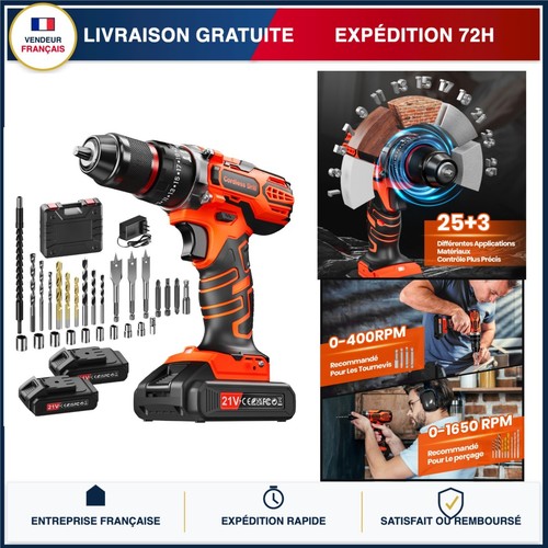 Perceuse visseuse sans fil 21v - visseuse,