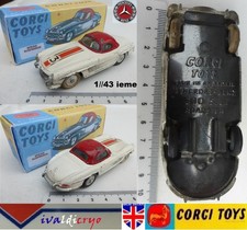 Mercedes benz 300 sl roadster origine 1/43 corgi toys 304s repro box gt britains