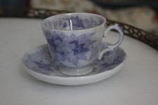 Sarreguemines U&C 19th Century Earthenware Coffee Mug - Bryonia Model - Purple Decor