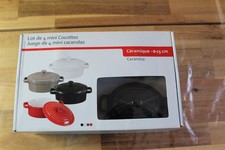 Lot de 4 mini cocottes en