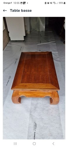 Table basse merisier - , plateau