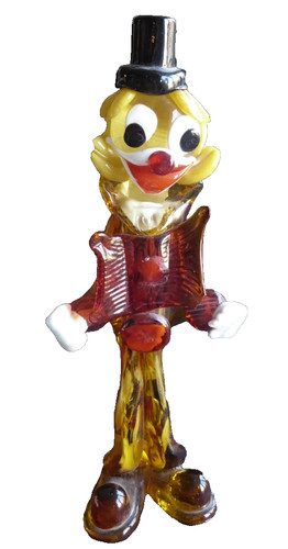 Clown murano verre soufflé - clown,