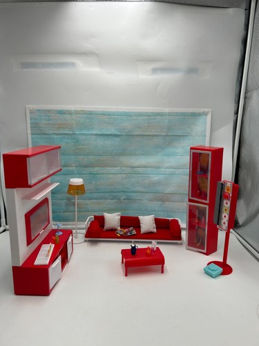 Salon rouge pour barbie - pour,