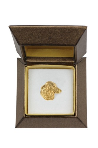 Broche chien teckel poil - À,