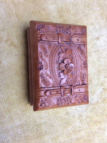 Boite timbres ancienne bois - boite,
