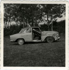 PHOTO ANCIENNE - VINTAGE SNAPSHOT - ACCIDENT VOITURE ÉPAVE - CAR CRASH
