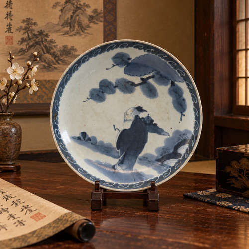 Edo period imari blue - period,