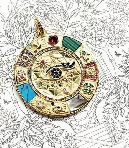 Amulette dorée - dorée, (pendentif)