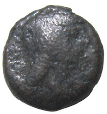 ISLANDS OFF SICILY, MELITA. AE 15. CIRCA 218-175 BC. RAM'S HEAD REVERSE. RARE