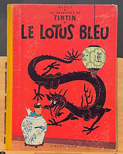 Vintage 1960s French Tintin: Le Lotus Bleu, Hergé (trans: The Blue Lotus)