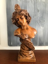 BUSTE ART NOUVEAU EN TERRE