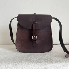 HERBERT Frere Soeur Shoulder Bag Purse Pochette Leather in Brown USED Good Cond