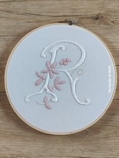 Boutis Provençal  "R" en couleurs, diam 27 cm, à offrir !!   Neuf