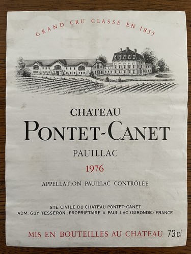 étiquette château pontet - Étiquette,